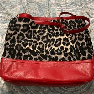 Coach leopard print purse